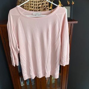 Pink LOFT 3/4 sleeve shirt